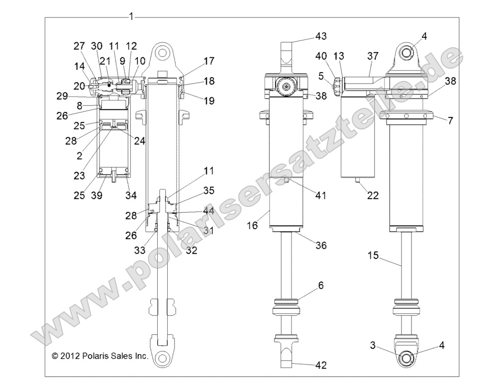 SUSPENSION, REAR SHOCK (7043938) SUSPENSION, REAR SHOCK (7043938)