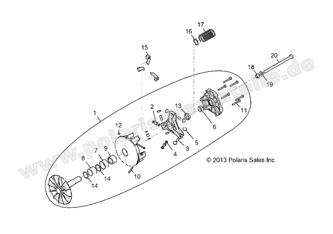 DRIVE TRAIN, PRIMARY CLUTCH DRIVE TRAIN, PRIMARY CLUTCH
