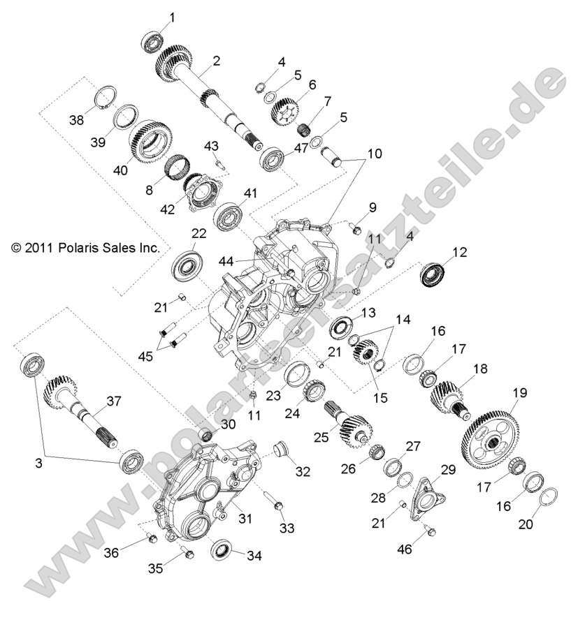 DRIVE TRAIN, MAIN GEARCASE INTERNALS 1 DRIVE TRAIN, MAIN GEARCASE INTERNALS 1