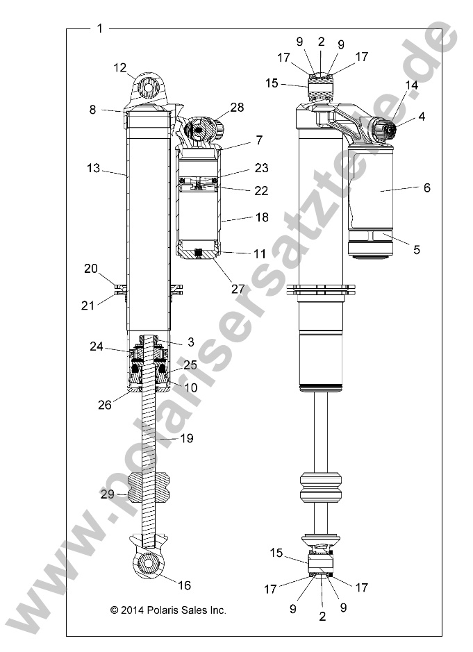 SUSPENSION, FRONT SHOCK SUSPENSION, FRONT SHOCK