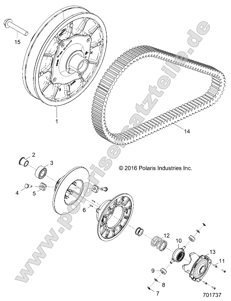Drive Train, Secondary Clutch Drive Train, Secondary Clutch