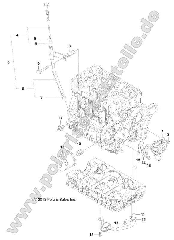 Engine, Oil System and Dipstick