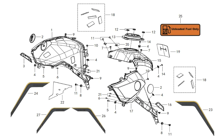 Kraftstofftankverkleidung 2