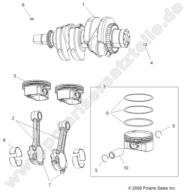 ENGINE, CRANKSHAFT and PISTON ENGINE, CRANKSHAFT and PISTON