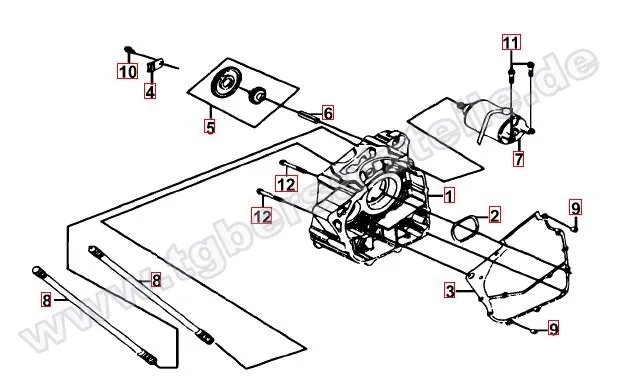 Motorgehäuse rechts