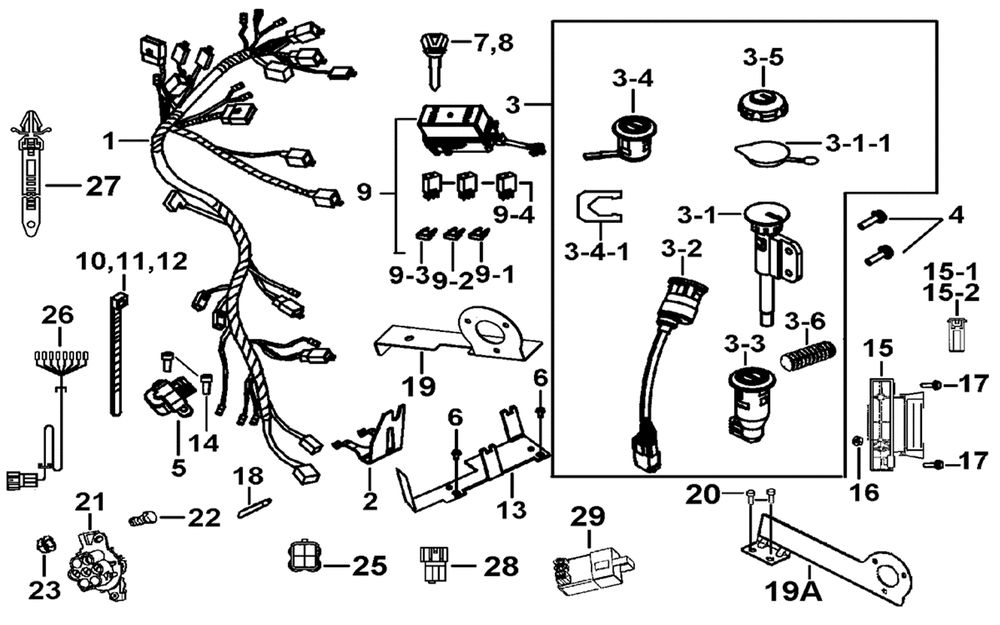 Kabelbaum, Elektrik & Schlosssatz Kabelbaum, Elektrik & Schlosssatz