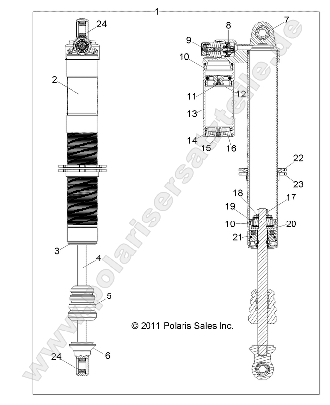 SUSPENSION, FRONT SHOCK (7043795) SUSPENSION, FRONT SHOCK (7043795)