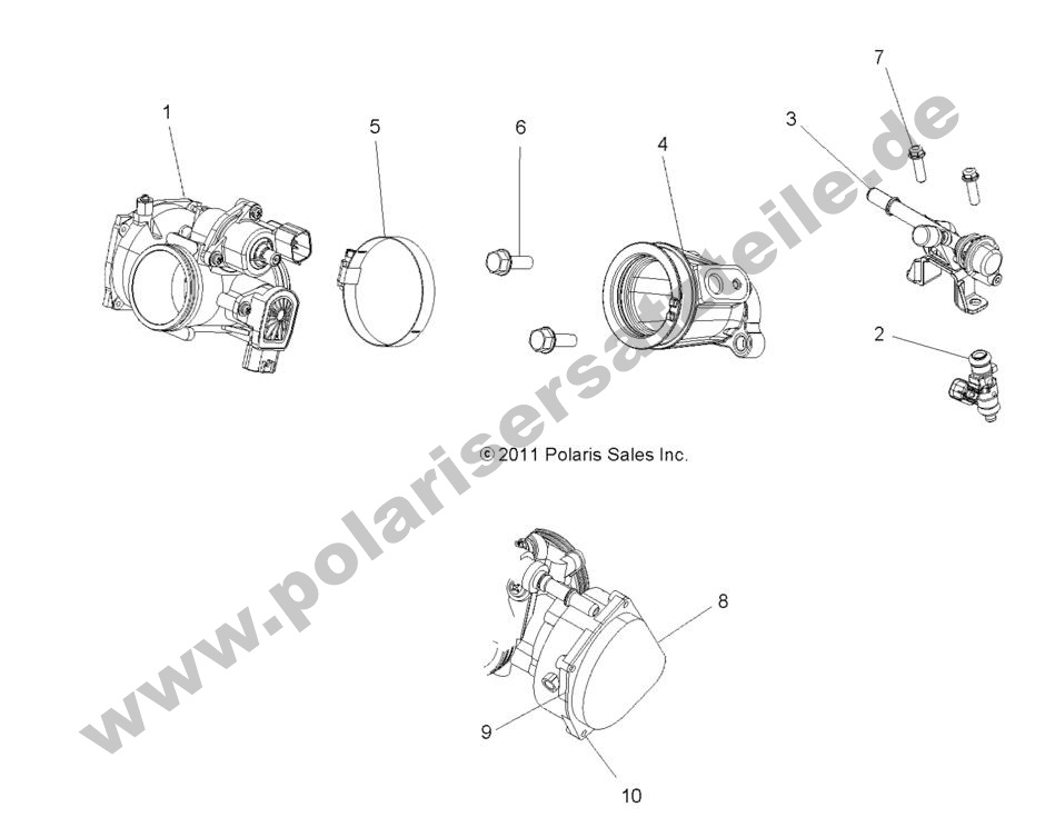 ENGINE, THROTTLE BODY and FUEL RAIL