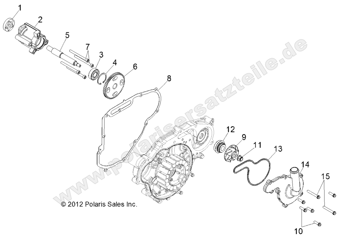 Engine, Oil Pump and Water Pump Engine, Oil Pump and Water Pump