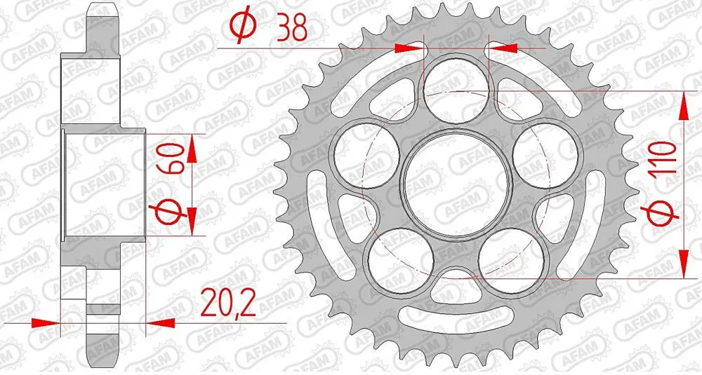 afam_kettenrad_hinten_50800 AFAM Kettensatz Stahl 525 XHR3-G 15x42 - Ducati 996 S4R Monster 2003-06