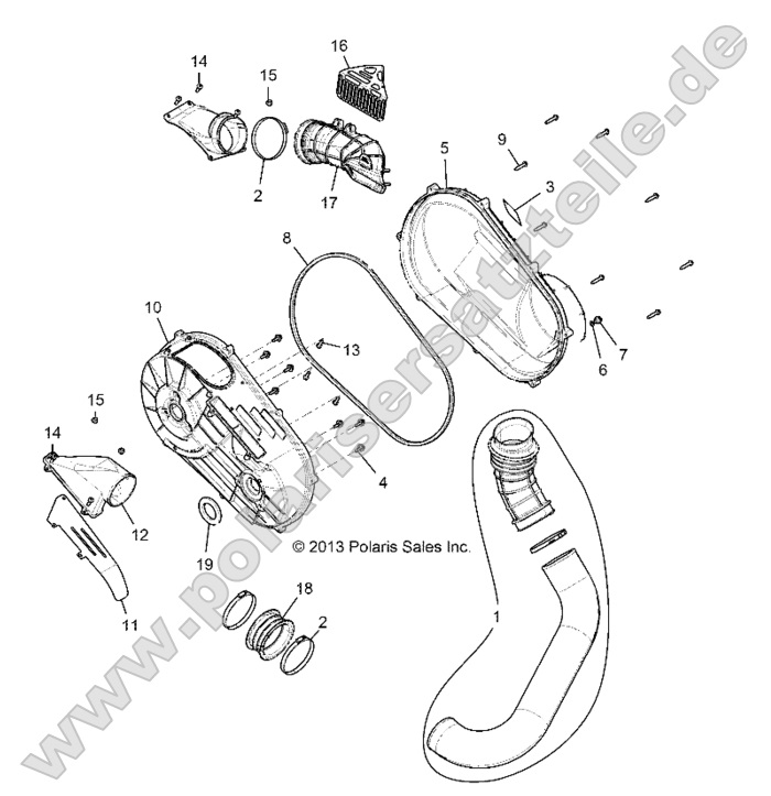 DRIVE TRAIN, CLUTCH COVER AND DUCTING DRIVE TRAIN, CLUTCH COVER AND DUCTING