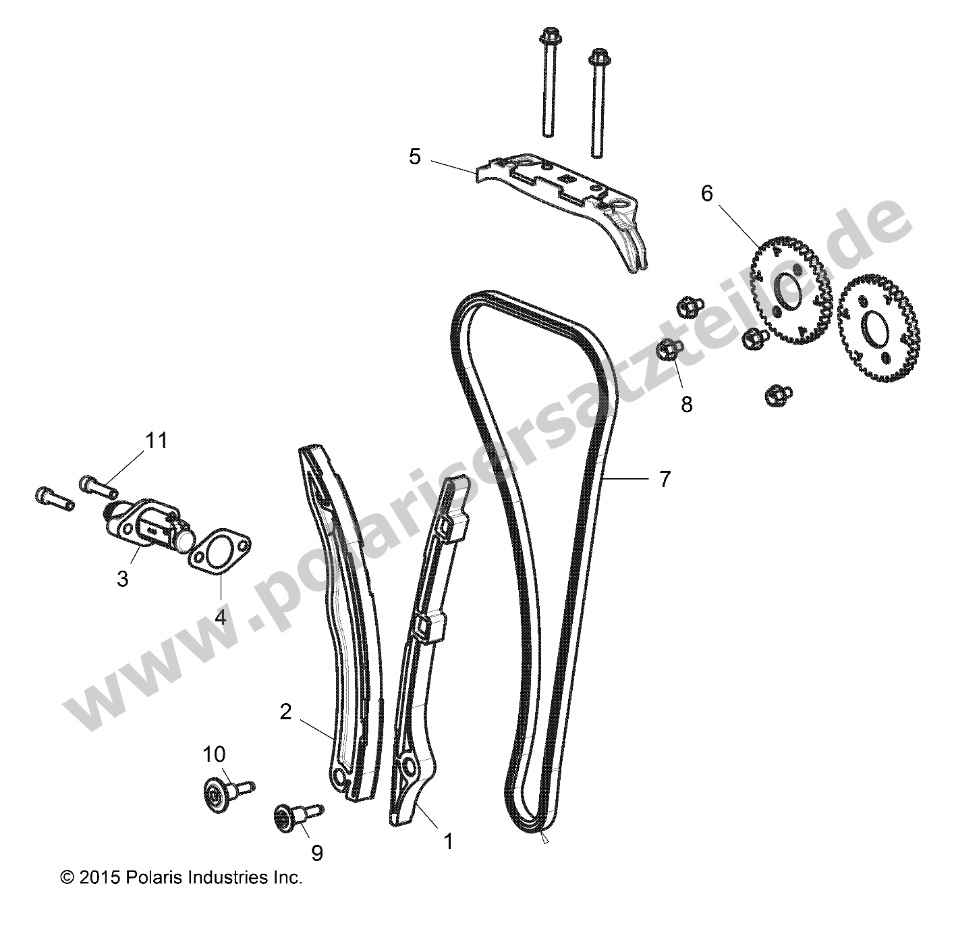 ENGINE, CAM CHAIN AND TENSIONER ENGINE, CAM CHAIN AND TENSIONER