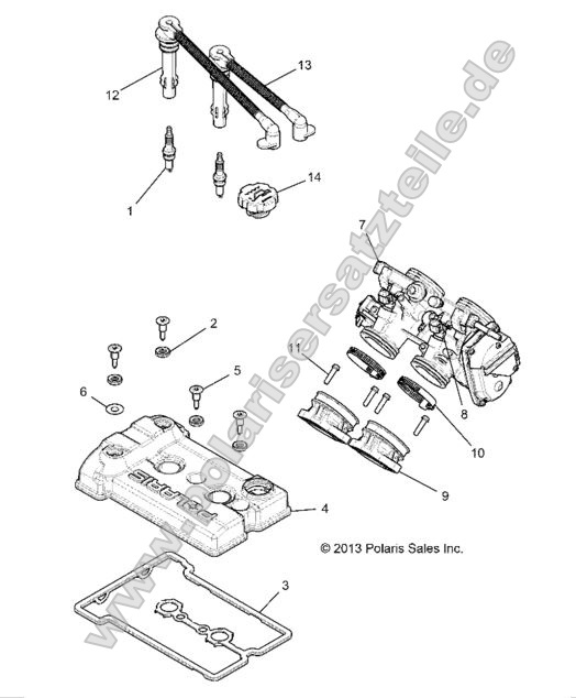 ENGINE, THROTTLE BODY AND VALVE COVER