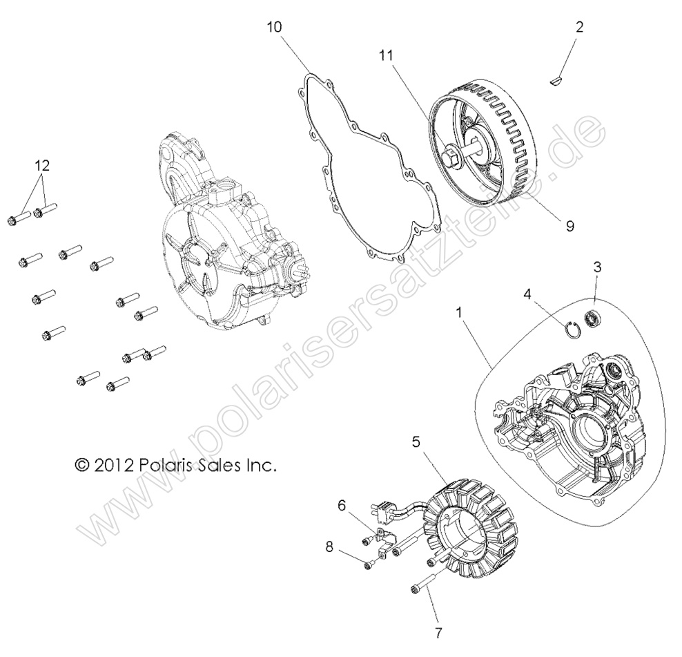 ENGINE, STATOR and COVER ENGINE, STATOR and COVER