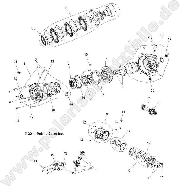 DRIVE TRAIN, FRONT GEARCASE INTERNALS