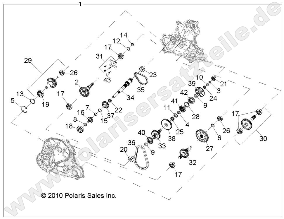 DRIVE TRAIN, MAIN GEARCASE INTERNALS DRIVE TRAIN, MAIN GEARCASE INTERNALS