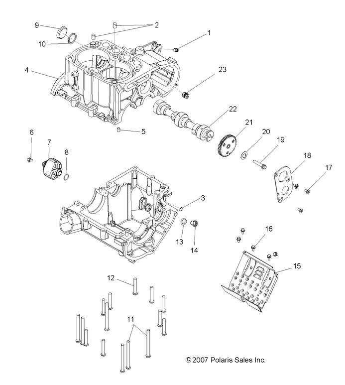 ENGINE, CRANKCASE