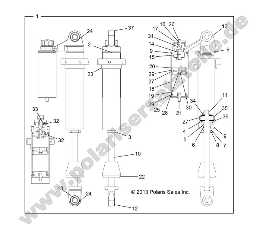SUSPENSION, REAR SHOCK SUSPENSION, REAR SHOCK