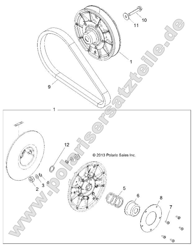 Drive Train, Secondary Clutch