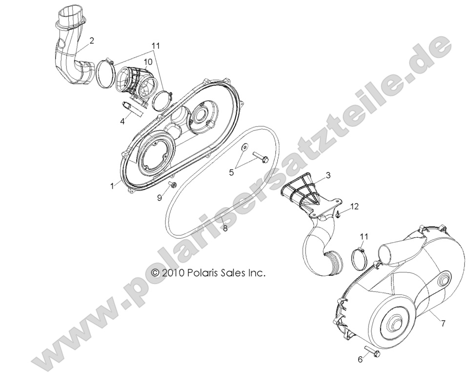 DRIVE TRAIN, CLUTCH COVER and DUCTING DRIVE TRAIN, CLUTCH COVER and DUCTING