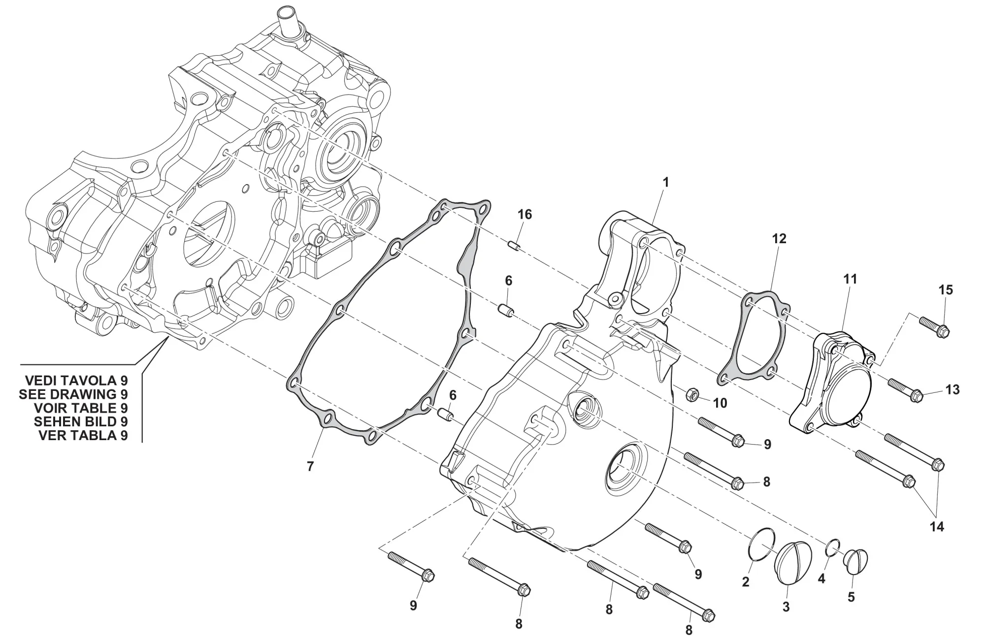 Motordeckel links Motordeckel links