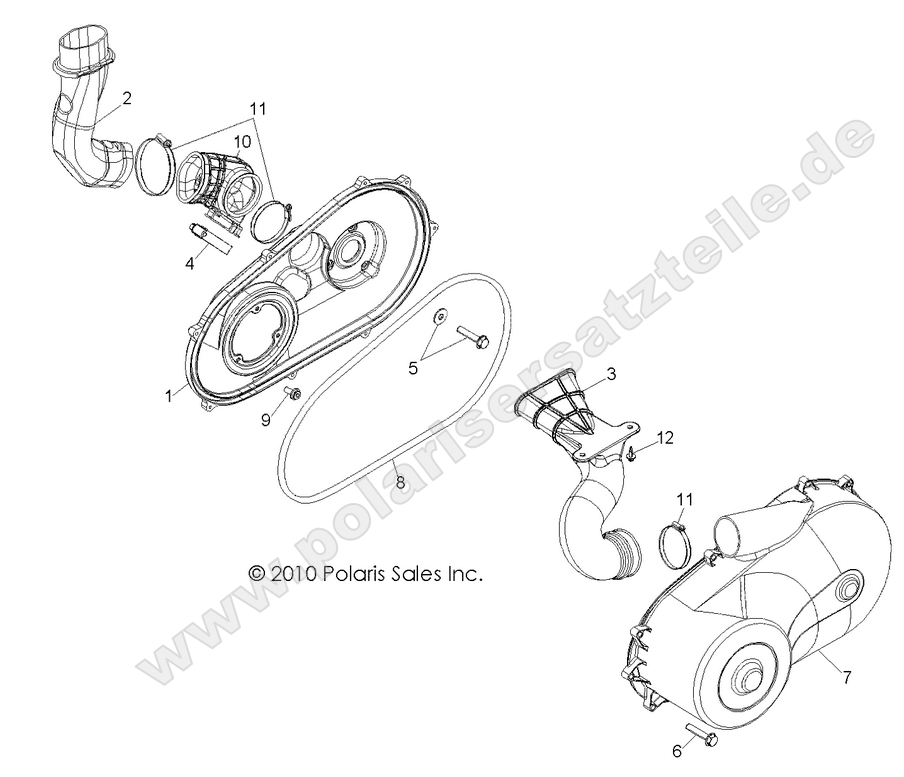 DRIVE TRAIN, CLUTCH COVER and DUCTING DRIVE TRAIN, CLUTCH COVER and DUCTING