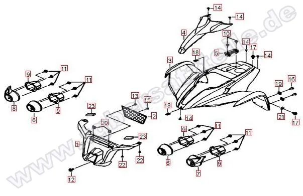 Frontverkleidung-Tankabdeckung
