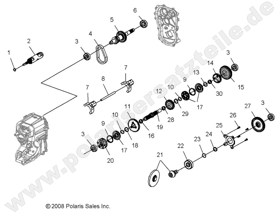 DRIVE TRAIN, MAIN GEARCASE INTERNAL DRIVE TRAIN, MAIN GEARCASE INTERNAL