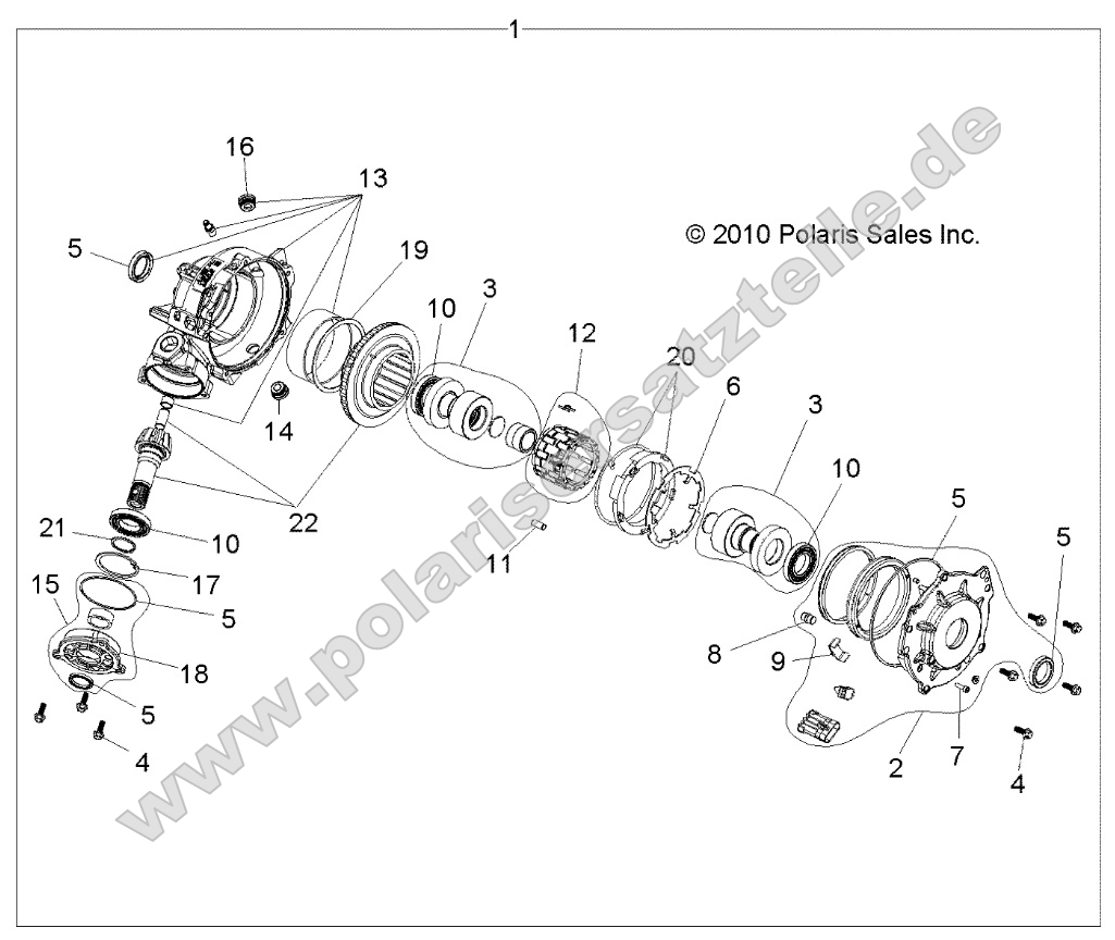 Drive Train, Front Gearcase Drive Train, Front Gearcase