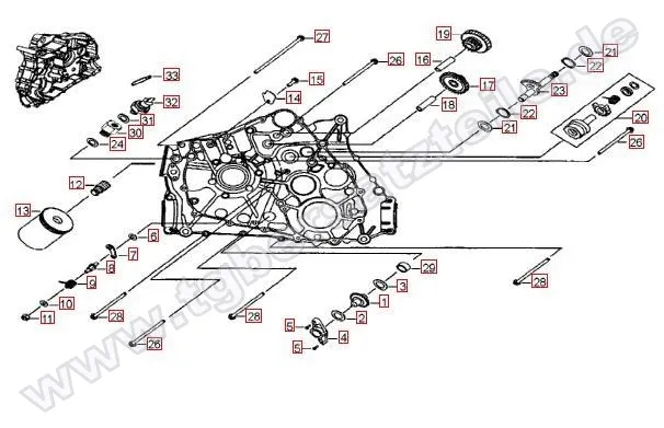 Motorgehäuse links (1) Motorgehäuse links (1)