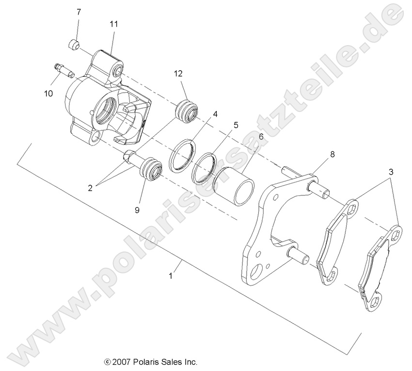 BRAKES, BRAKE CALIPER, FRONT BRAKES, BRAKE CALIPER, FRONT