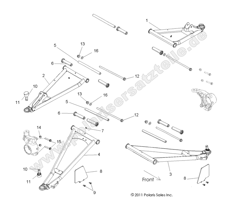 SUSPENSION, FRONT CONTROL SUSPENSION, FRONT CONTROL