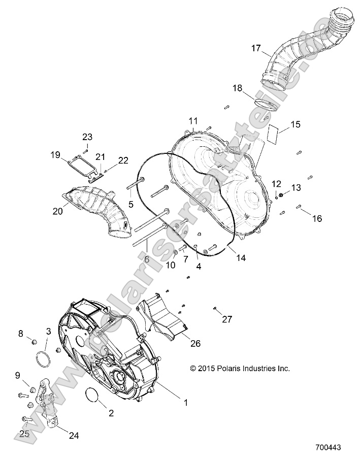Drive Train, Clutch Cover and Ducting Drive Train, Clutch Cover and Ducting