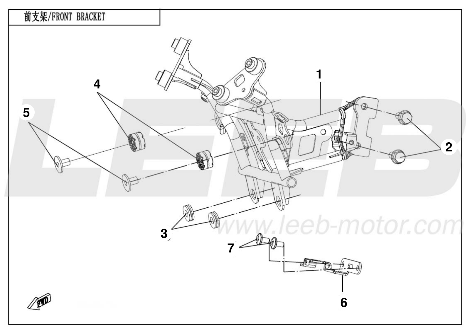 F03-3 FRONT BRACKET F03-3 FRONT BRACKET