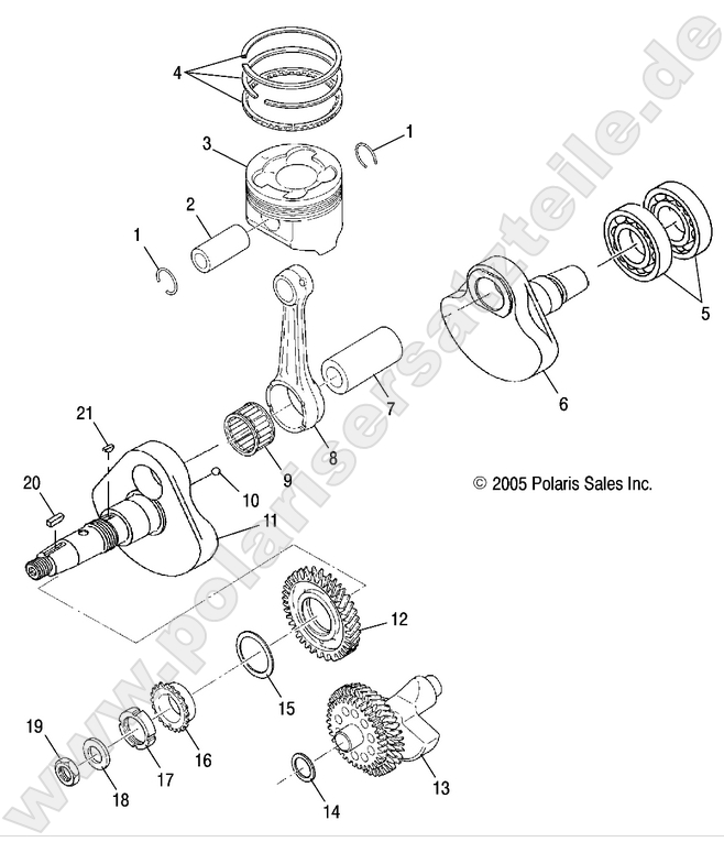 ENGINE, CRANKSHAFT and PISTON ENGINE, CRANKSHAFT and PISTON