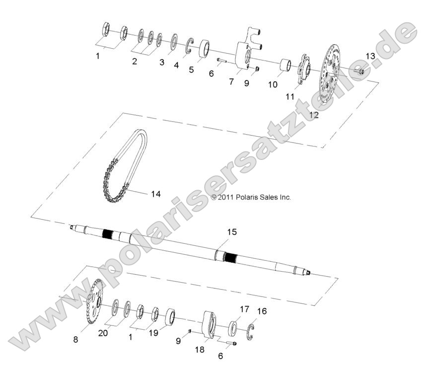 WHEELS, REAR AXLE WHEELS, REAR AXLE