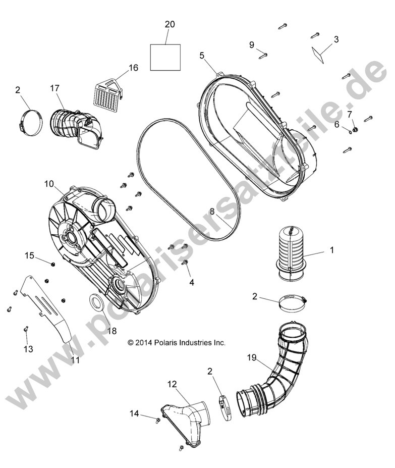DRIVE TRAIN, CLUTCH COVER AND DUCTING DRIVE TRAIN, CLUTCH COVER AND DUCTING