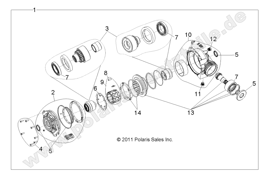 DRIVE TRAIN, FRONT GEARCASE INTERNALS DRIVE TRAIN, FRONT GEARCASE INTERNALS
