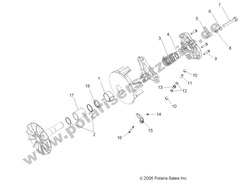DRIVE TRAIN, PRIMARY CLUTCH DRIVE TRAIN, PRIMARY CLUTCH