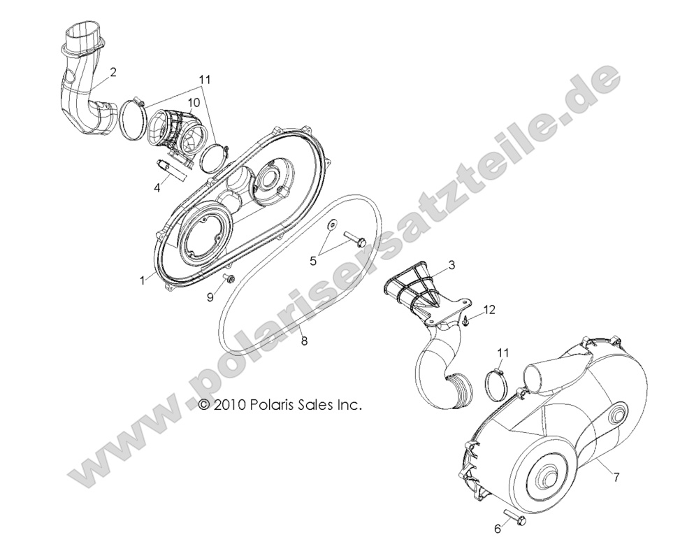 DRIVE TRAIN, CLUTCH COVER and DUCTING DRIVE TRAIN, CLUTCH COVER and DUCTING