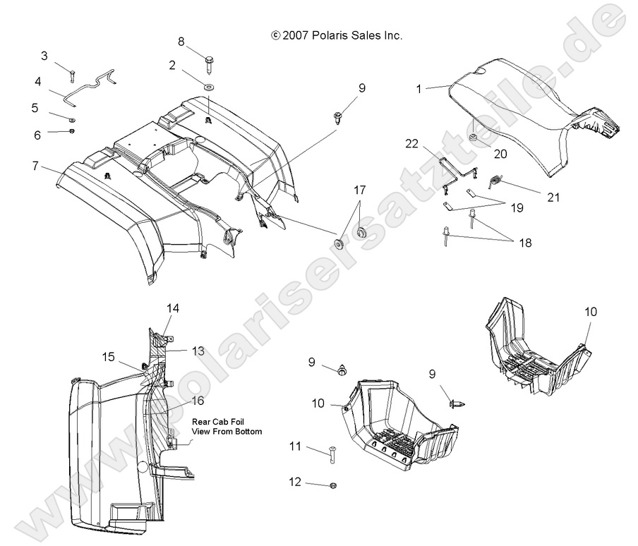 BODY, REAR CAB and SEAT BODY, REAR CAB and SEAT