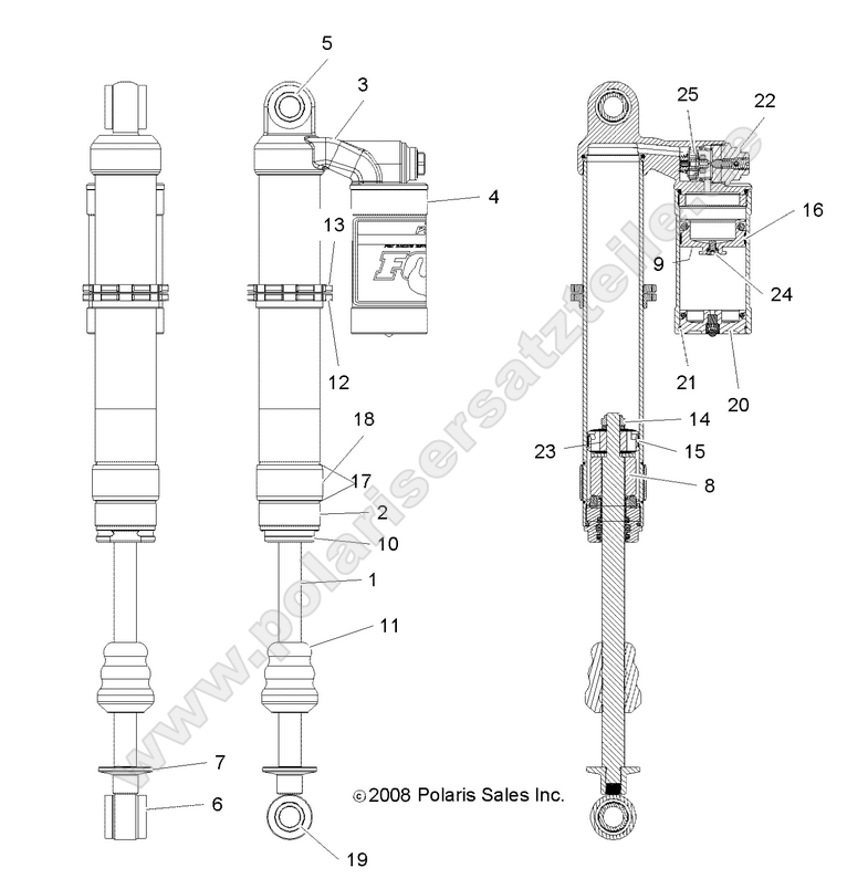 SUSPENSION, FRONT SHOCK SUSPENSION, FRONT SHOCK