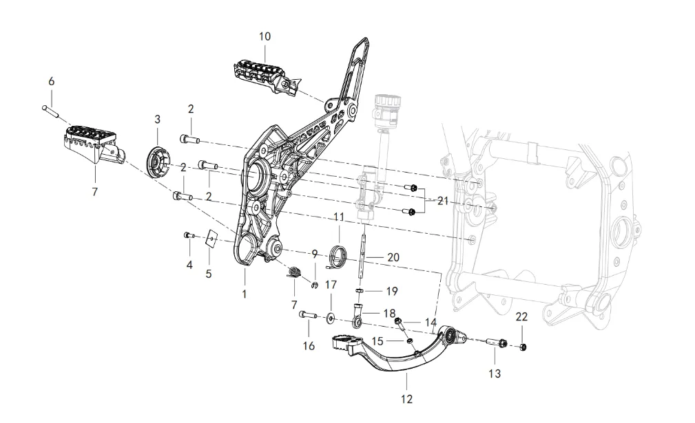 Fussraste - rechts Fussraste - rechts
