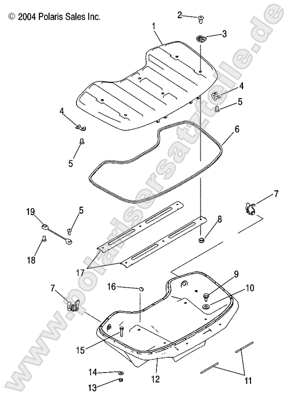 BODY, FRONT STORAGE BODY, FRONT STORAGE
