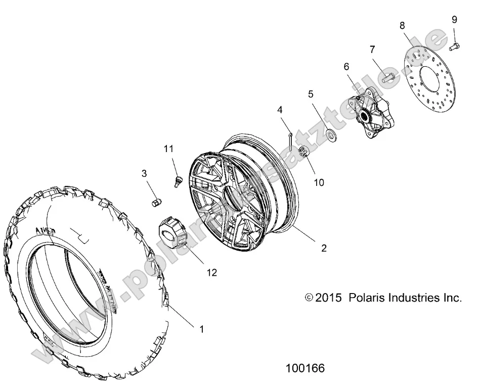 Wheels, Front Tire and Brake Disc (100166)