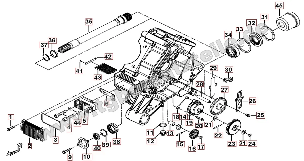 Motorgehäuse links Motorgehäuse links