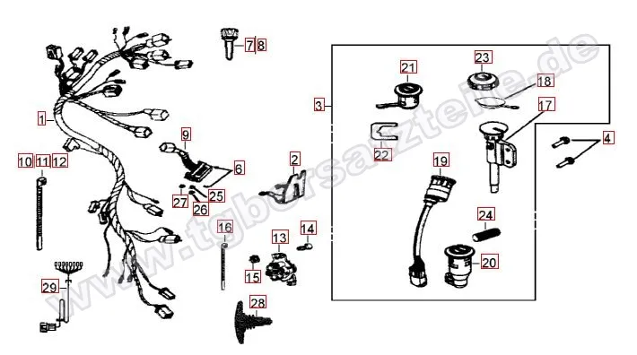Kabelbaum - Schlosssatz