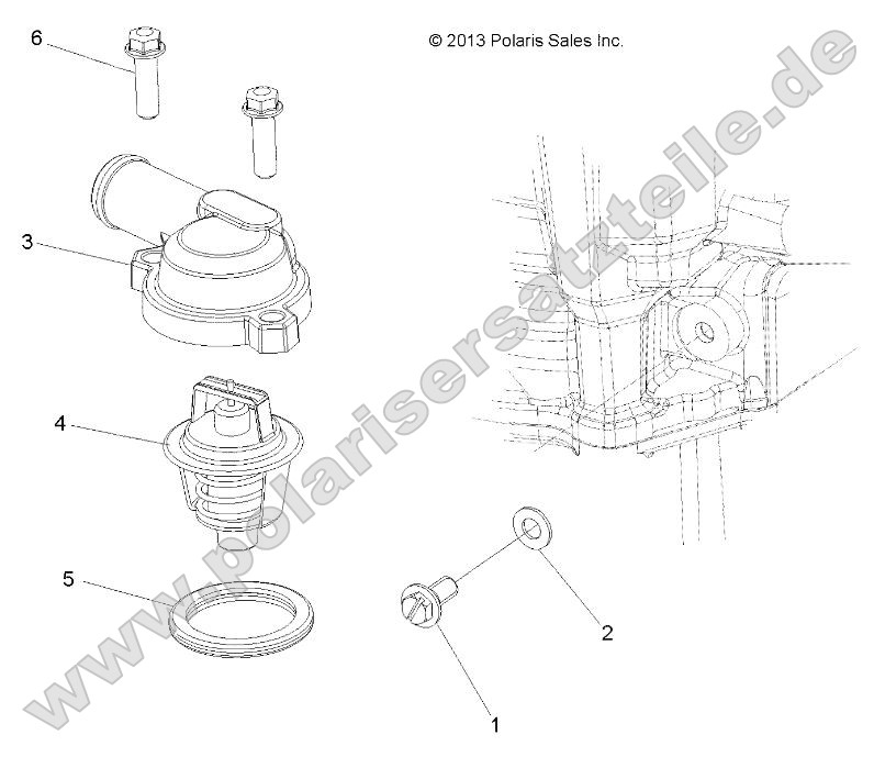 Engine, Thermostat and Cover Engine, Thermostat and Cover