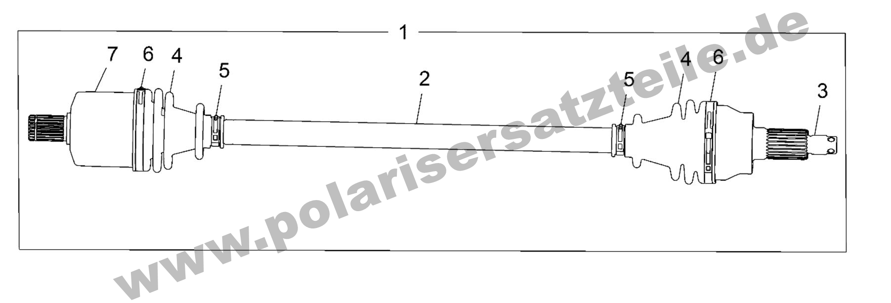 DRIVE TRAIN, FRONT HALF SHAFT (IF BUILT 10/19/15 AND BEFORE) DRIVE TRAIN, FRONT HALF SHAFT (IF BUILT 10/19/15 AND BEFORE)