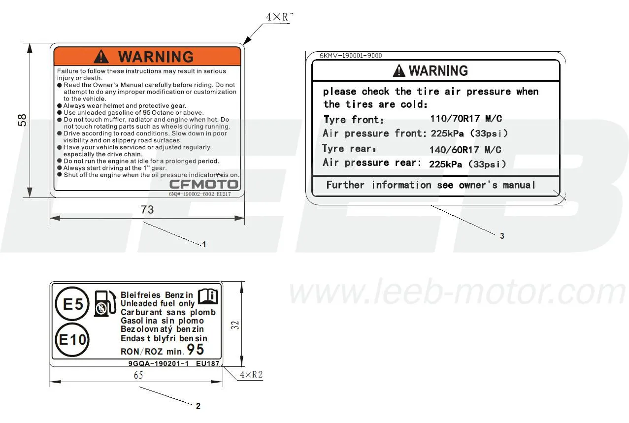 Warnaufkleber Warnaufkleber
